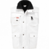 Bodywarmer Wit met zwarte bontvoering