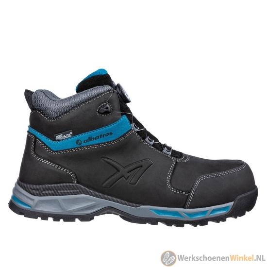 Afbeelding van Hoge S3 veiligheidsschoenen Albatros 63.850 QL CTX MID met COA.TEX membraam (waterdicht) - Kleur Blauw/Zwart