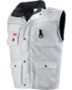 Afbeelding van Bodywarmer Wit met zwarte bontvoering Werkjas