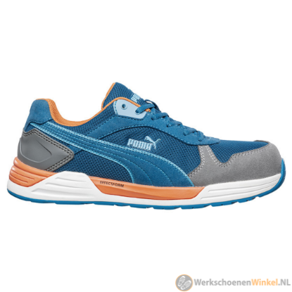 Toon details van Lage sneakerwerkschoen Puma S1P met BreathActive binnenvoering (uitstekende ventilatie) - Kleur Blauw  Afbeeldingen van Lage sneakerwerkschoen Puma S1P met BreathActive binnenvoering (uitstekende ventilatie) - Kleur Blauw
