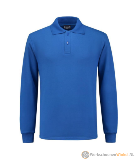 Afbeelding van Workman Comfortabele Royal Blue Polosweater