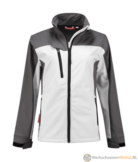 Afbeelding van Softshell Werkjas Workman Winddicht Wit/Grijs