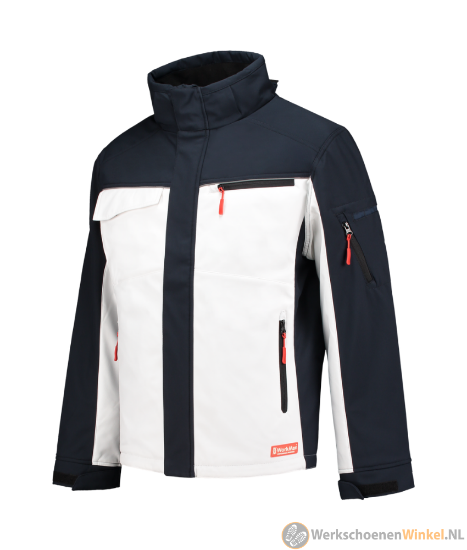 Afbeelding van Workman Warme Winterjas Wit/Navy 