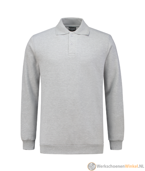 Afbeelding van Luxe sterke polo werksweater Workman - Kleur Grijs