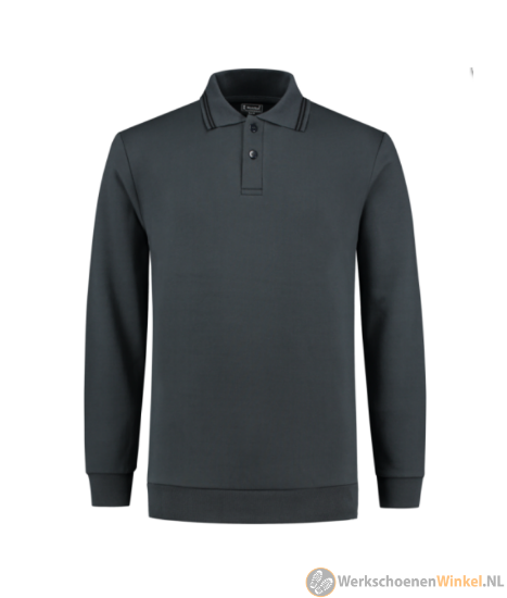 Afbeelding van Luxe Sterke Antraciet Polo Werksweater Workman