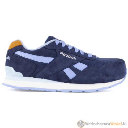 Toon details van Ademende dameswerkschoenen S1P Reebok Royal Glide gemaakt van duurzaam nubuck leder (antibacteriële voering) Afbeeldingen van Ademende dameswerkschoenen S1P Reebok Royal Glide gemaakt van duurzaam nubuck leder (antibacteriële voering)