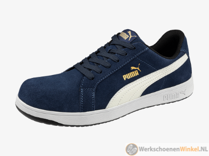 Toon details van Klassieke Veiligheidsschoenen S1P Puma 64.002 Iconic Suede Navy Low (Met Evercushion®RELIEF) Afbeeldingen van Klassieke Veiligheidsschoenen S1P Puma 64.002 Iconic Suede Navy Low (Met Evercushion®RELIEF)