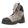 Afbeelding van Stevige werkschoenen S3 Steel Blue Cross Zip Slate met Fresche BioScience antibacteriële voering (extra luchtigheid)