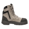 Afbeelding van Stevige werkschoenen S3 Steel Blue Cross Zip Slate met Fresche BioScience antibacteriële voering (extra luchtigheid)