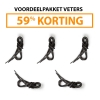 Afbeelding van Werkschoen veters extra sterk (duurzaam) 120/140 cm zwart/grijs (Voordeelbundel van 5x paar)