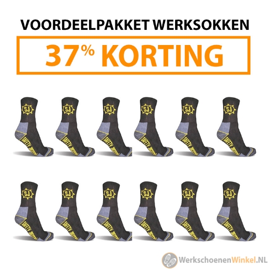 Afbeelding van Werksokken Safetyjoggers voordeelbundel 12x paar