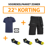 Afbeelding van Voordeelwerkpakket zomer: Tricorp Werkshirt + korte werkbroek + lage werksokken