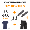Afbeelding van Voordeelwerkpakket zomer 2: korte werkbroek + 5x paar werksokken + veters +  inlegzolen + Tricorp Werkshirt