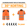 Afbeelding van Reflectiekleding RWS voordeelpakket: 1x poloshirt RWS + 1x korte broek RWS + 5x paar werksokken