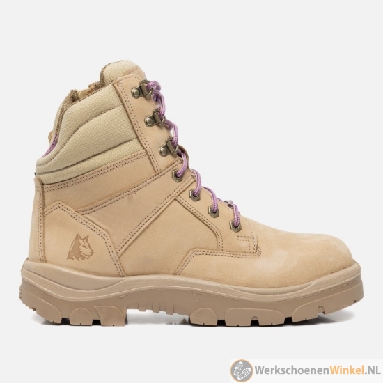 Afbeelding van Veelzijdige hoge dameswerkschoenen S3 Southern Cross Zip met baltico-voering (zandkleurig)