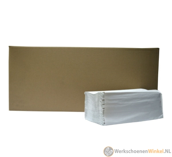 Afbeelding van Naturel Z-gevouwen handdoeken 23x25 cm, 1-laags gerecycled - 70001001