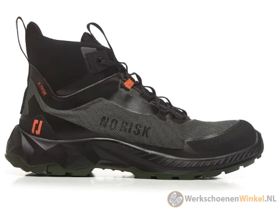Afbeelding van Metaalvrije veiligheidsschoenen Norisk X-Treme S3L MID Green met kevlar veiligheidszool (bestand tegen scherpe voorwerpen)