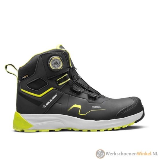 Afbeelding van Sportieve werksneakers Solid Gear Sonar S3 Mid Green ESD met handige BOA-sluiting (draaiknop)