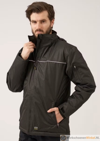 Afbeelding van Gewatteerde werkjas Tricorp Midi Parka met reclecterende pipinp (wind- & waterdicht)