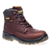 Afbeelding van Stevige werkschoenen DeWALT Titanium High S3 SRA met waterdichte leren schacht - Kleur Bruin