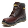 Afbeelding van Stevige werkschoenen DeWALT Titanium High S3 SRA met waterdichte leren schacht - Kleur Bruin
