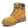 Afbeelding van Stevige werkschoenen DeWALT Titanium High S3 SRA met waterdichte leren schacht - Kleur Camel