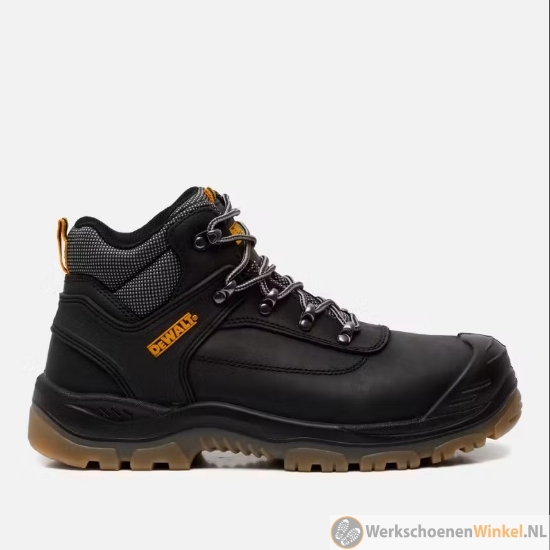 Afbeelding van Hoge werkschoenen DeWALT Laser S3 SRA Black met waterbestendig buffelleer (stalen beveiliging)