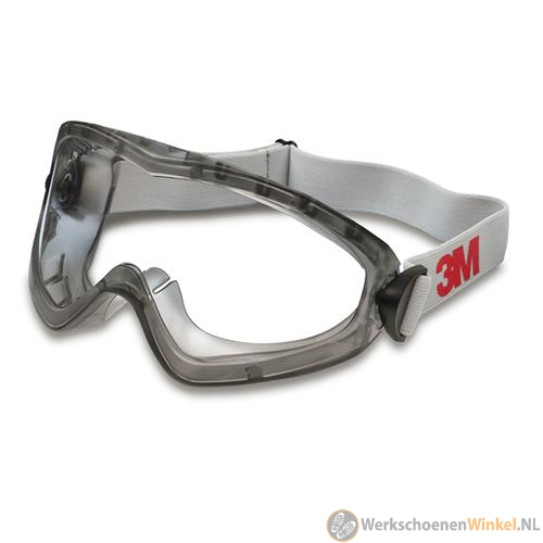 3M 2890 Ruimzichtbril, indirect geventileerd, anticondens/antikras, polycarbonaat, heldere lens