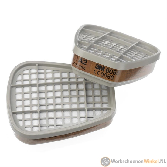 3M 6055D Gas- en dampfilter A2, 2 stuks
