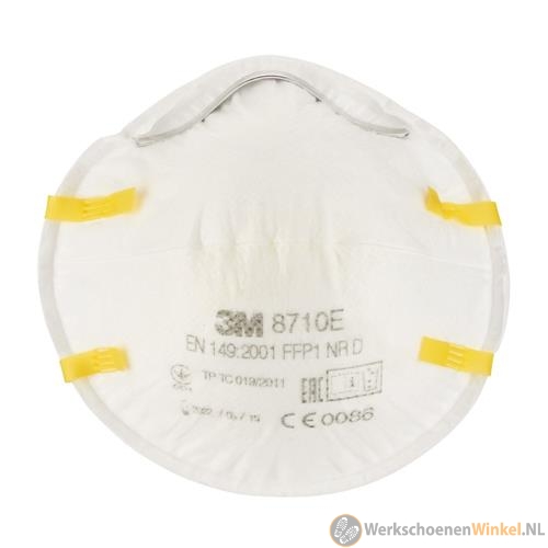 3M 8710E Stofmasker, FFP1, voor handmatig schuren, 3/pak