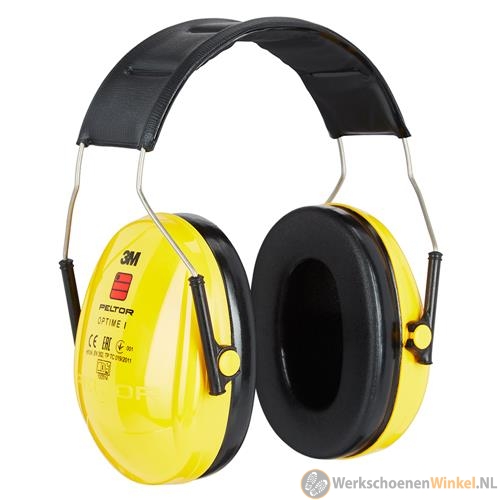 3M Peltor H510A-401-GU Optime I Gehoorkappen, 27 dB, geel, hoofdband