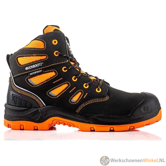 Buckbootz BVIZ2BKOR Buckz Viz Hoog S7S  SC HRO FO LG WR zwart/oranje