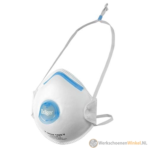 Dräger X-plore 1320 Stofmasker FFP2, met uitademventiel en EasyStop, 10 stuks
