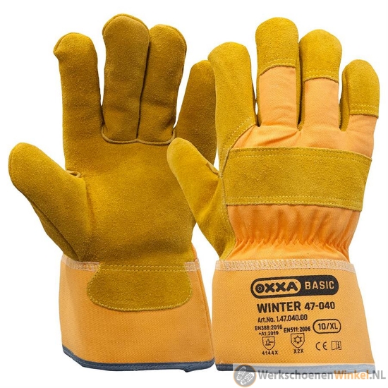 Oxxa 47-040 Winter splitleder bruin/geel