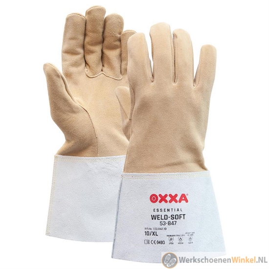 Oxxa 53-847 Weld-Soft hertenleder geel/wit
