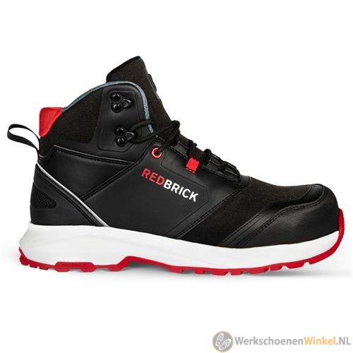 Redbrick Pulse High S3 hoog zwart/rood