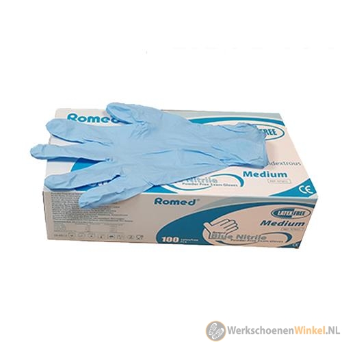Romed Disposable Handschoen nitril paars, dispenser à 100st