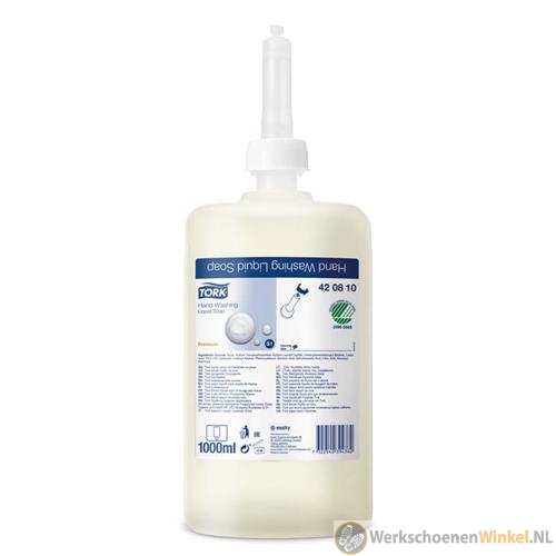 Tork 420810 Reinigende Vloeibare Zeep, transparant, ongeparfumeerd, 1ltr/flacon, 6st/doos