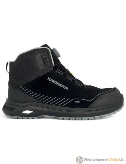 Afbeelding van Sportieve ToWorkFor S3 werkschoenen High BOA met X-balance pro stabiliteit - zwart/grijs