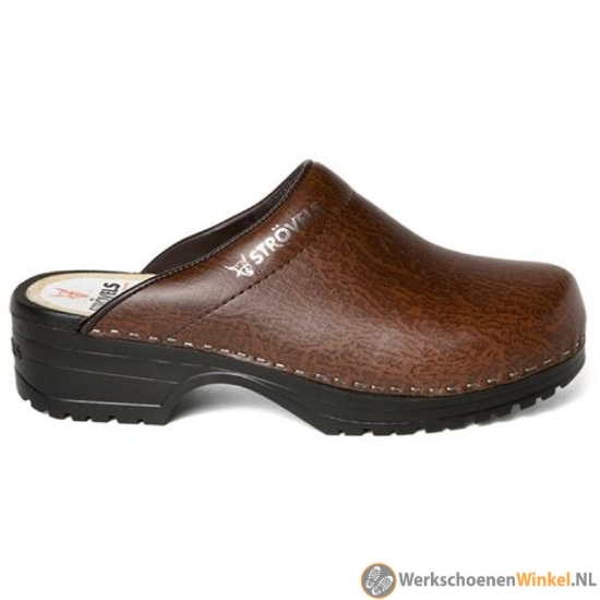 Afbeelding van Lichte Strövels SB instapklompen slijtvaste PU-loopzool  - bruin