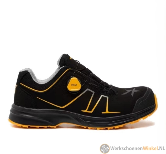 Afbeelding van Krachtige Grisport 771L lage S3 veiligheidsschoen slijtvast, antislip en waterafstotend leer - zwart