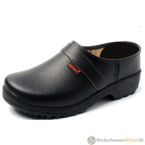 Afbeelding van Flexibele gesloten werkklomp Gevavi Lincoln PU antislip (onbeveiligd) - zwart