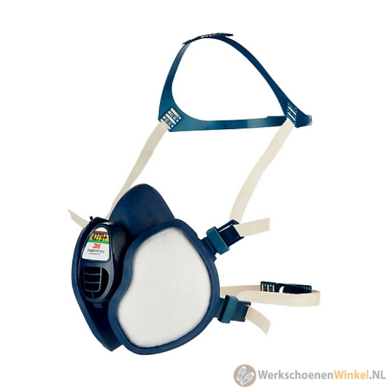 Afbeelding van 3M 4279+ onderhoudsvrij halfgelaatsmasker ABEK1P3 R D met geïntegreerde filters 