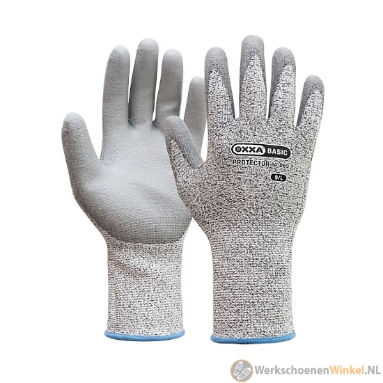 Afbeelding van Snijbestendige Oxxa 14-089 Protector Cut C (grijs) werkhandschoen met PU-coating