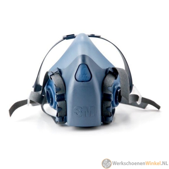 Afbeelding van 3M 7502 herbruikbaar halfgelaatsmasker siliconenrubber, met zeer goede pasvorm (Maat M)