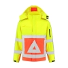 Afbeelding van Multifunctionele Softshelljas met RWS-reflectiestrepen voor verkeersregelaars - fluorgeel/oranje