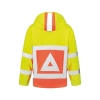 Afbeelding van Multifunctionele Softshelljas met RWS-reflectiestrepen voor verkeersregelaars - fluorgeel/oranje