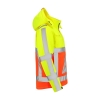 Afbeelding van Multifunctionele Softshelljas met RWS-reflectiestrepen voor verkeersregelaars - fluorgeel/oranje