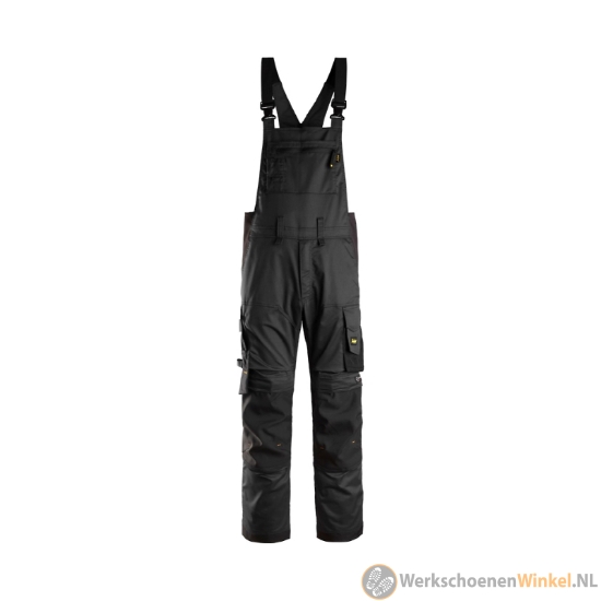 Afbeelding van Snickers duurzame stretch werkbroek met borstzakken en holsterzakken - zwart