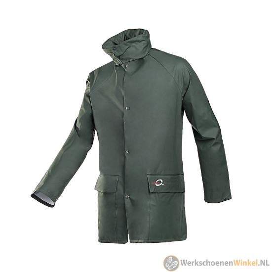 Afbeelding van Sioen Jakarta 4145 regenjas khaki ademend en winddicht 